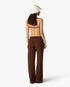 Dark Brown Wide Leg Sweatpants