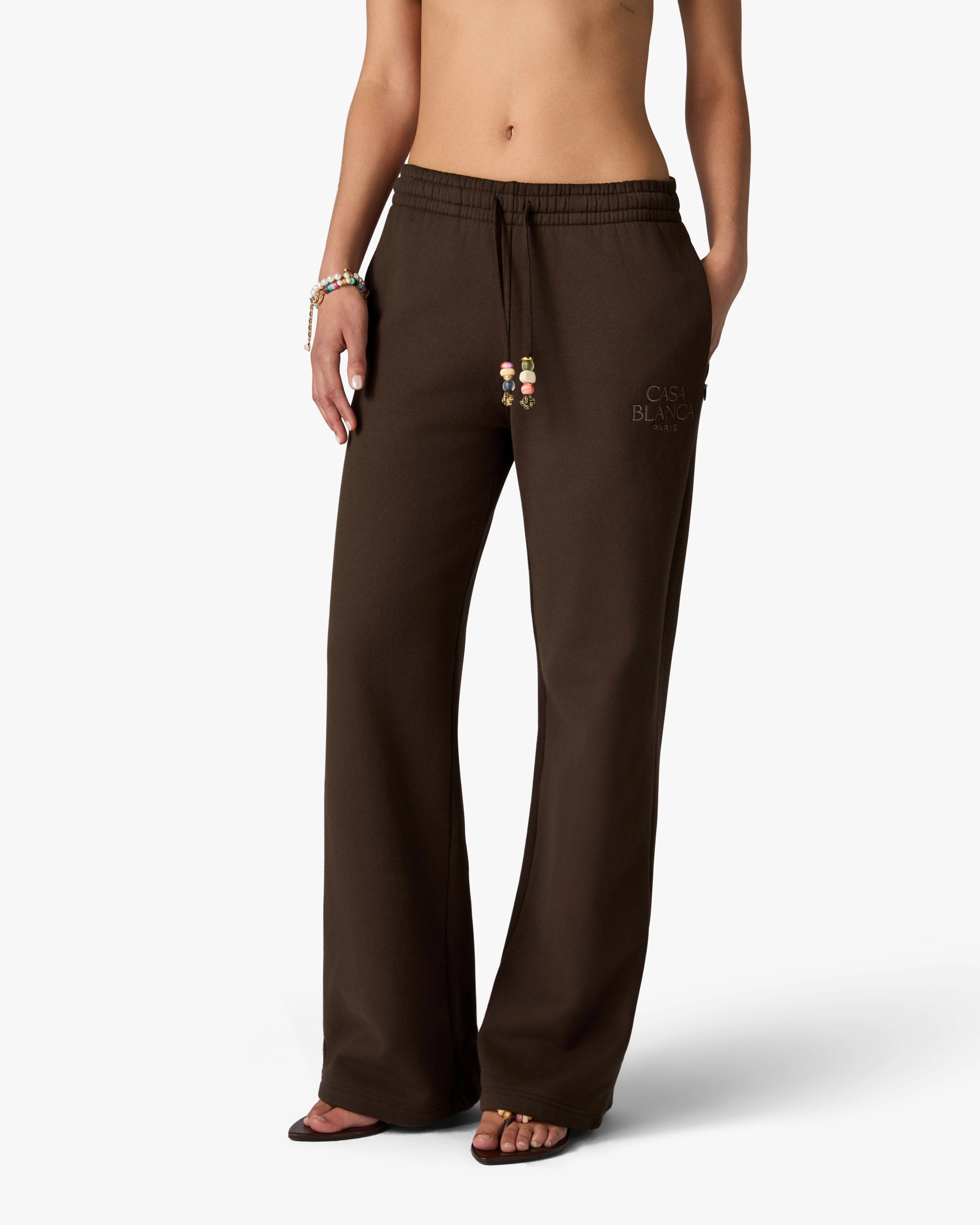 Dark Brown Wide Leg Sweatpants