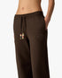 Dark Brown Wide Leg Sweatpants