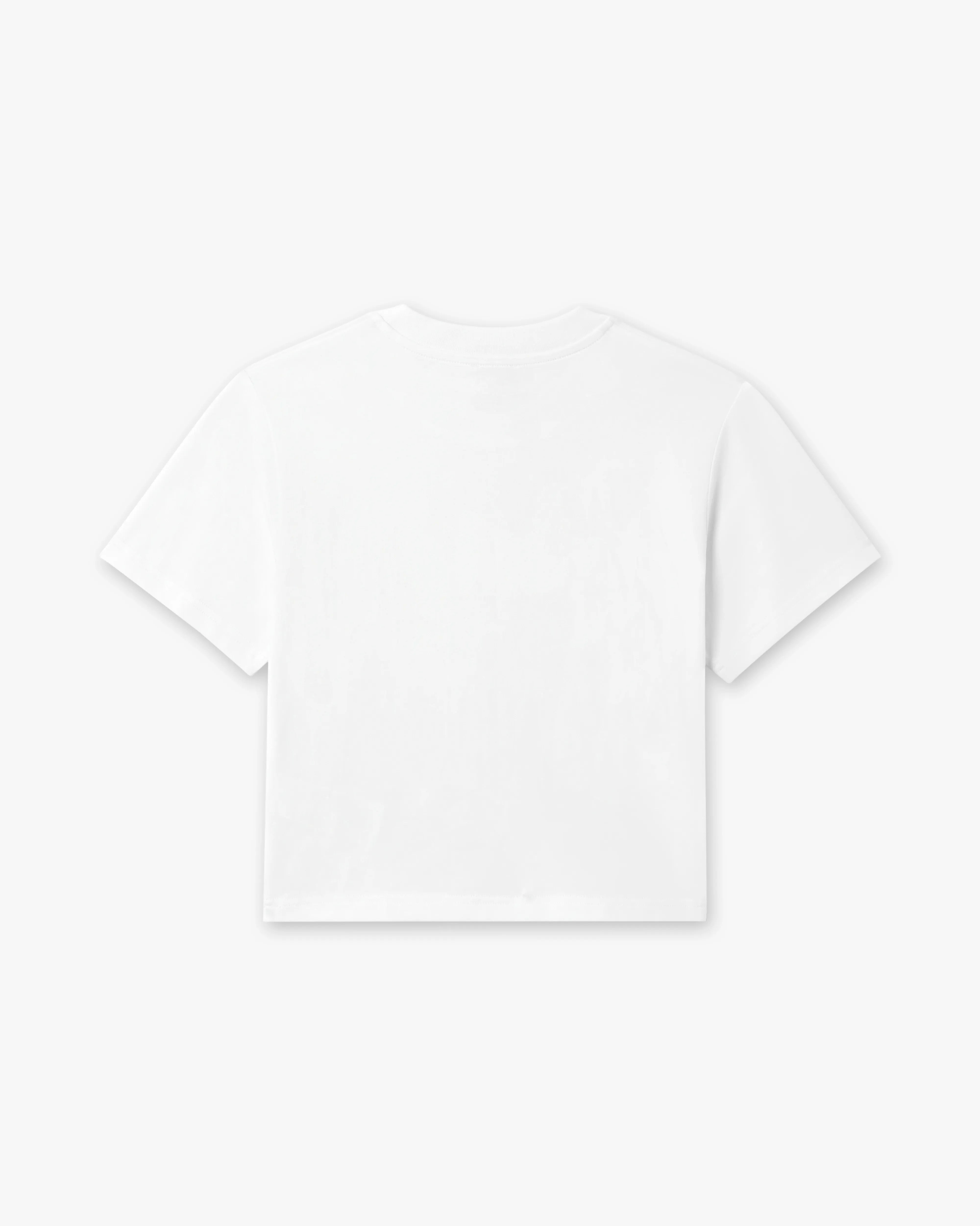 White Laduree x Casablanca Cropped Baby Short Sleeve T-Shirt