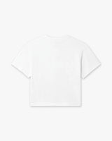 White Laduree x Casablanca Cropped Baby Short Sleeve T-Shirt