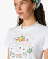 White Laduree x Casablanca Cropped Baby Short Sleeve T-Shirt