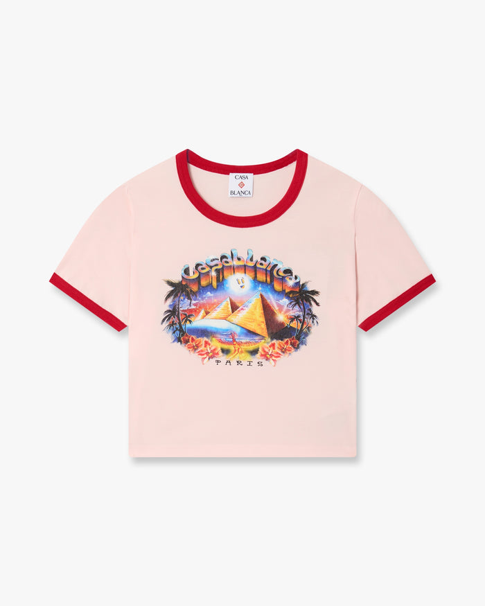 Pink Pyramid Tourism Cropped Baby Short Sleeve T-Shirt