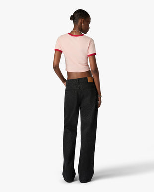 Pink Pyramid Tourism Cropped Baby Short Sleeve T-Shirt