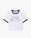 White Stacked Logo Cropped Baby Short Sleeve T-Shirt