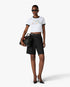 White Stacked Logo Cropped Baby Short Sleeve T-Shirt