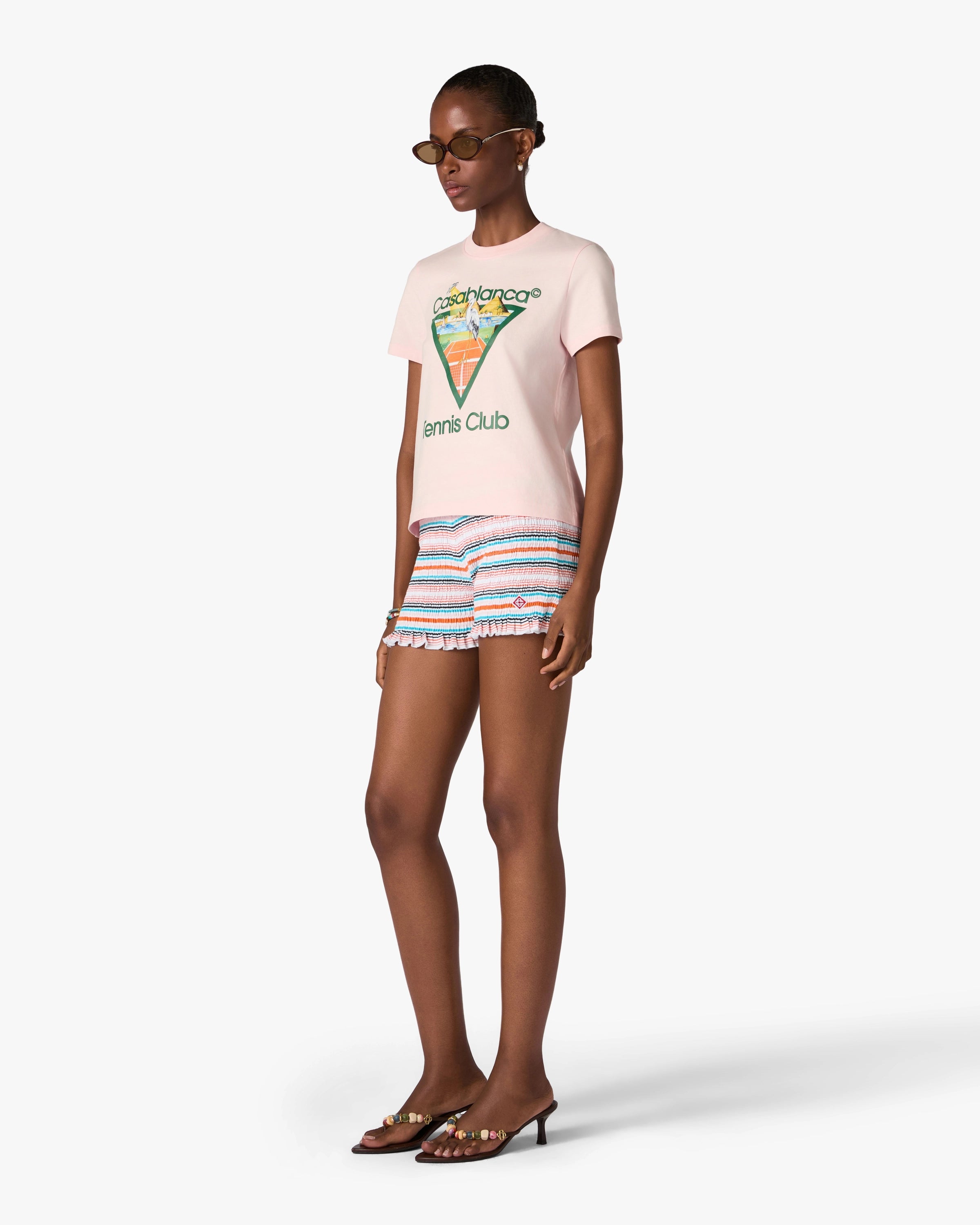 Pink Tennis Club Icon Pyramid Abduction Fitted Short Sleeve T-Shirt