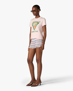 Pink Tennis Club Icon Pyramid Abduction Fitted Short Sleeve T-Shirt