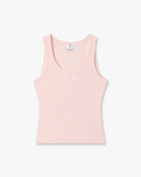 Pink Ribbed Tank Top