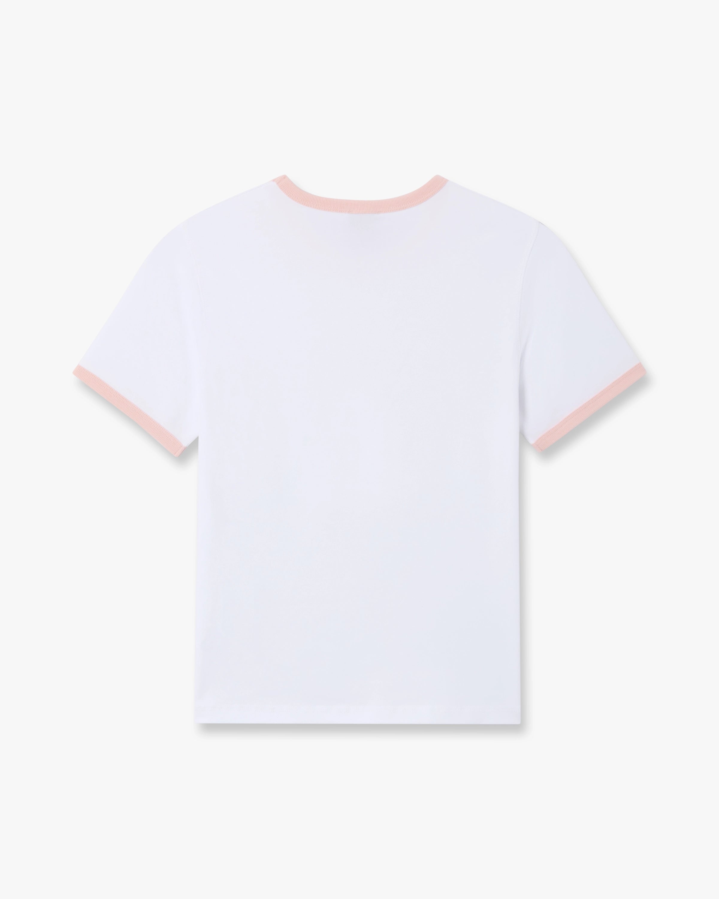 White Casa Way Ringer Short Sleeve T-Shirt