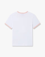 White Casa Way Ringer Short Sleeve T-Shirt