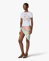 White Casa Way Ringer Short Sleeve T-Shirt
