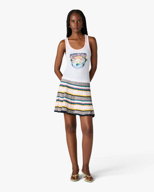 Multicolour Airspray Printed Tank Top