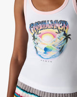 Multicolour Airspray Printed Tank Top