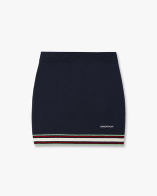 Navy Merino Mini Skirt