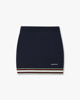 Navy Merino Mini Skirt