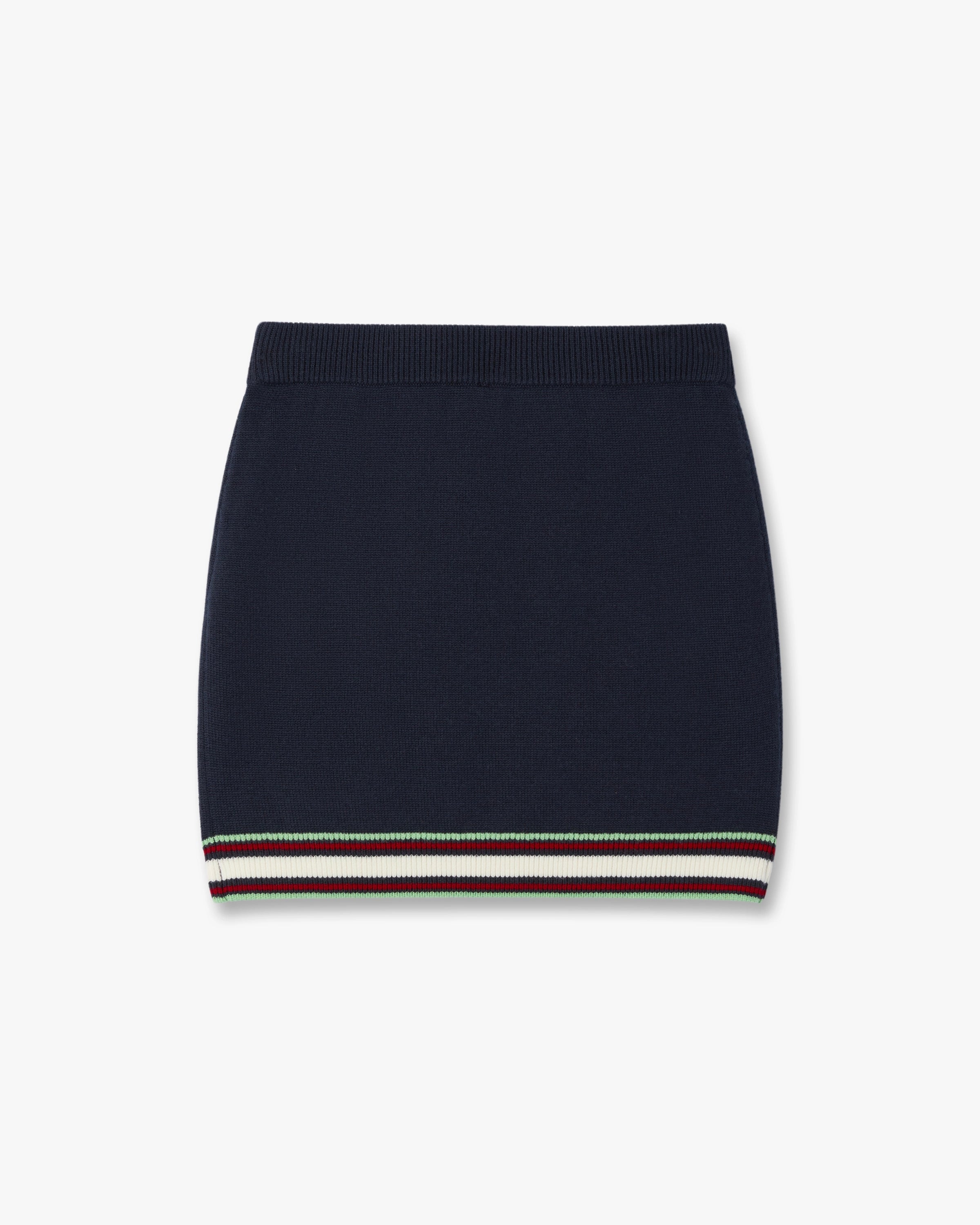 Navy Merino Mini Skirt
