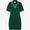 Green V-Neck Polo Mini Dress