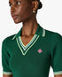 Green V-Neck Polo Mini Dress