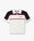 Cream & Navy Knit Tennis Short Sleeve Polo Shirt