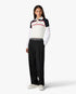 Cream & Navy Knit Tennis Short Sleeve Polo Shirt