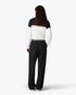 Cream & Navy Knit Tennis Short Sleeve Polo Shirt
