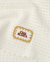White Lace Tuck Stitch Mini Skirt