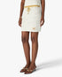 White Lace Tuck Stitch Mini Skirt