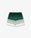 White & Green Boucle Stripe Shorts