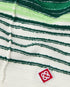 White & Green Boucle Stripe Shorts