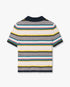 Multicolour Knit Chevron Short Sleeve Polo Shirt