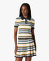 Multicolour Knit Chevron Short Sleeve Polo Shirt