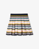 Multicolour Knit Chevron Mini Skirt