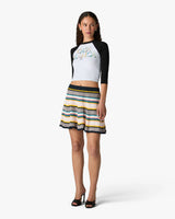 Multicolour Knit Chevron Mini Skirt