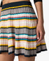 Multicolour Knit Chevron Mini Skirt
