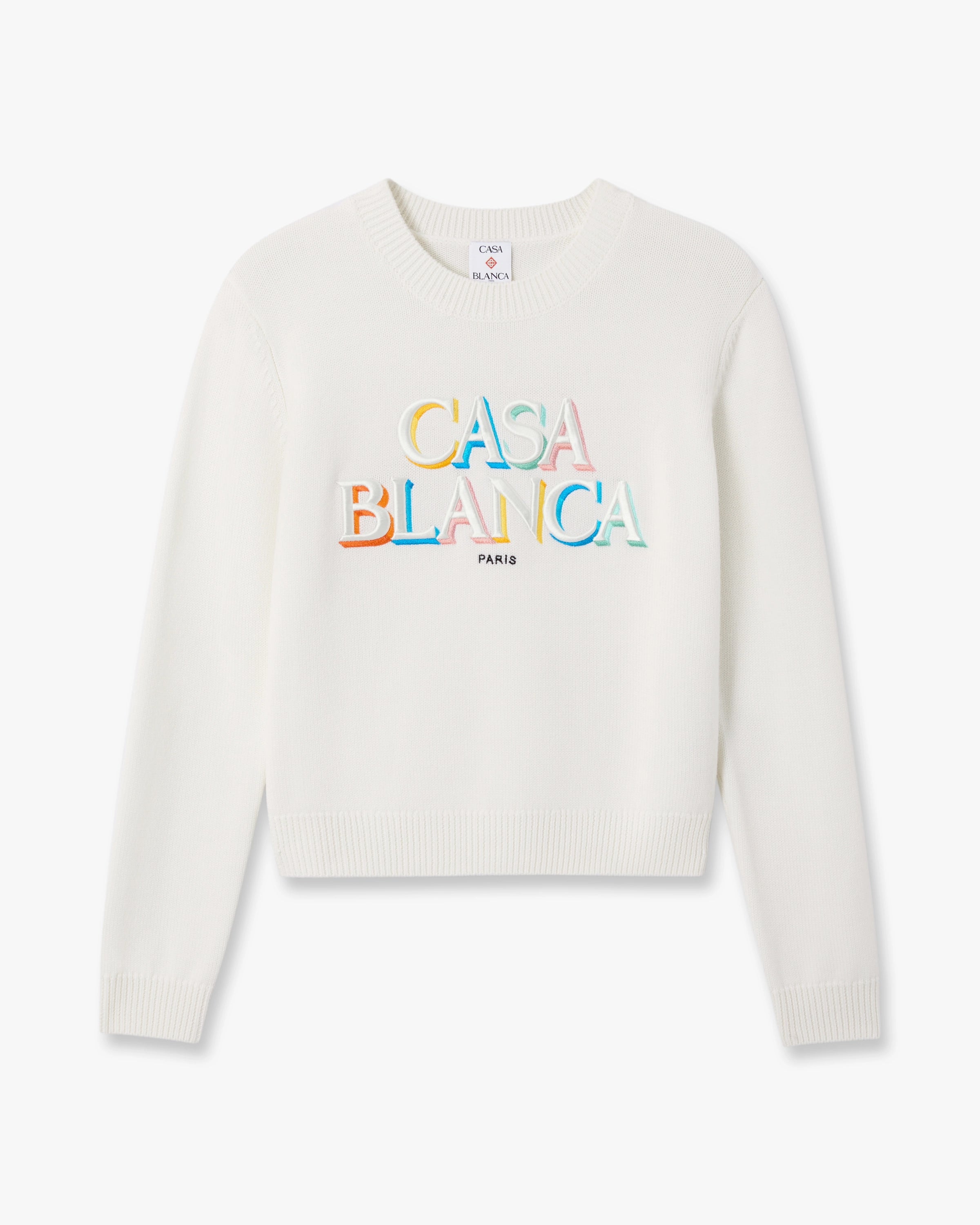 Cream Stacked Logo Jumper