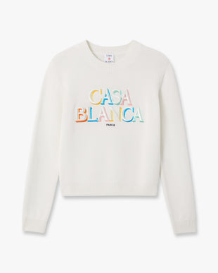 Cream Stacked Logo Jumper