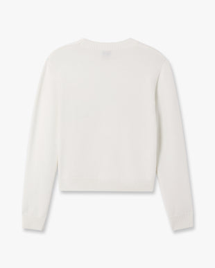 Cream Stacked Logo Jumper