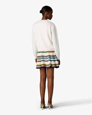 Cream Stacked Logo Jumper