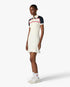 Cream & Navy Knit Tennis Polo Mini Dress