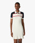 Cream & Navy Knit Tennis Polo Mini Dress