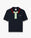 Navy Merino Short Sleeve Polo Shirt