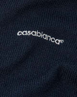 Navy Merino Short Sleeve Polo Shirt