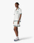 White Hotel Emblem Short Sleeve Silk Shirt