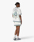 White Hotel Emblem Short Sleeve Silk Shirt