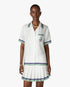 White Hotel Emblem Short Sleeve Silk Shirt