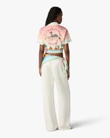 Pink Ethereal Cotton Cropped Long Sleeve Shirt