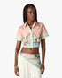 Pink Ethereal Cotton Cropped Long Sleeve Shirt