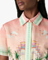 Pink Ethereal Cotton Cropped Long Sleeve Shirt