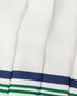White Hotel Emblem Pleated Mini Silk Skirt